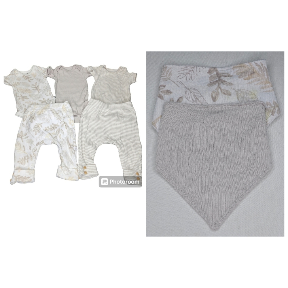 Charming Kids Matching Set in Cream and Gray